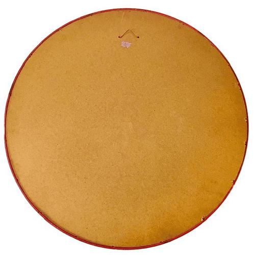 Red Mid-Century Space Age Spiegel Rood Hout Mirror by O.W. Hack, 1960s For Sale - Image 8 of 11