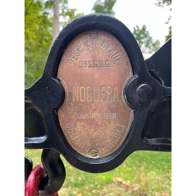 Restored antique French wine barrel scale from circa 1880. Very unique piece for any wine enthusiast and it actually...