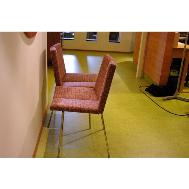 Red Four-Sided Chairs by Pierre Guariche for Les Huchers Minvielle, 1960, Set of 2 For Sale - Image 8 of 10
