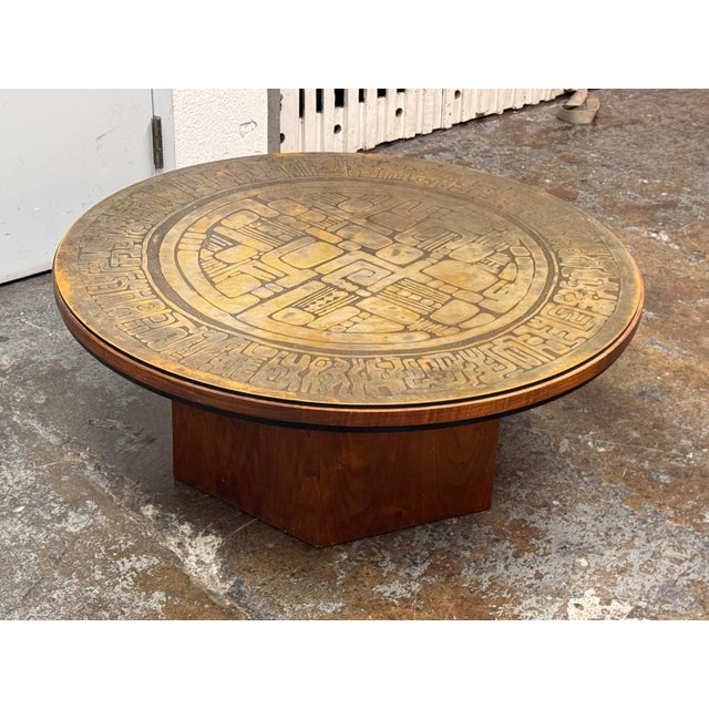 Design Plus Gallery presents an Italian Brutalist Coffee Table that is Signed by G.Urso. the table is an authentic...