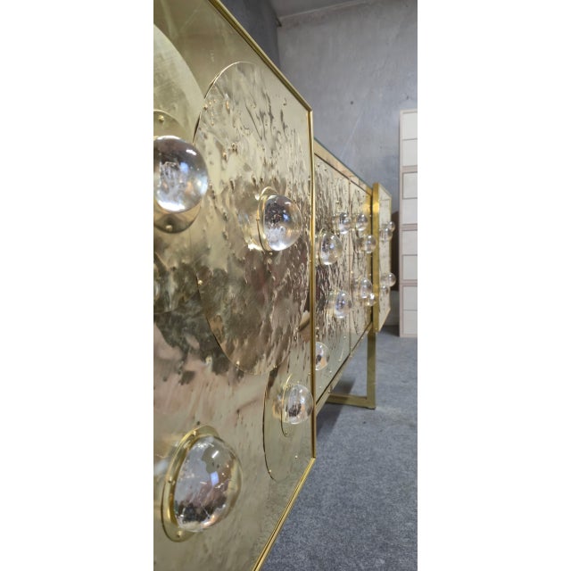 Not Yet Made - Made To Order Brass and Murano Glass Sideboard from Justfurnituress SRL For Sale - Image 5 of 18