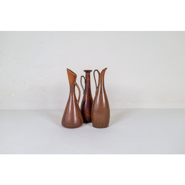 1950s Mid-Century Ceramic Vases by Gunnar Nylund for Rörstrand, 1950s, Set of 3 For Sale - Image 5 of 17