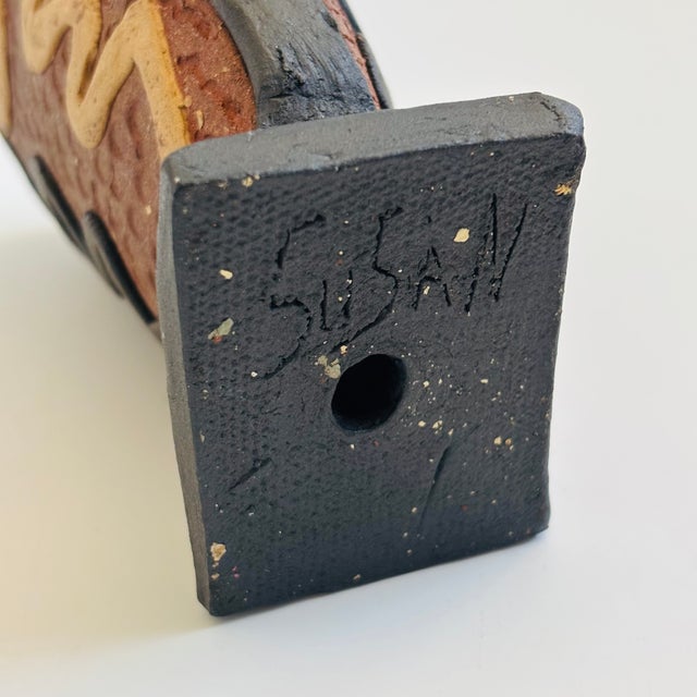 Art Pottery Vase, Signed Susan For Sale - Image 10 of 10