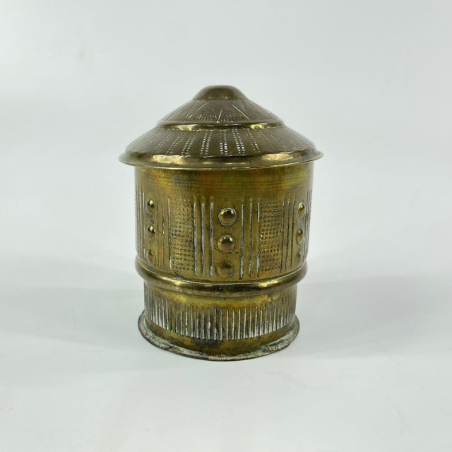 Early 20th Century Asante Forowa Chased Brass Box Ghana MATTER COLLECTION For Sale In Denver - Image 6 of 10