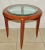 Mid Century Italian Lacquered Wood Round Beveled Glass Side/End Accent Table For Sale - Image 9 of 9