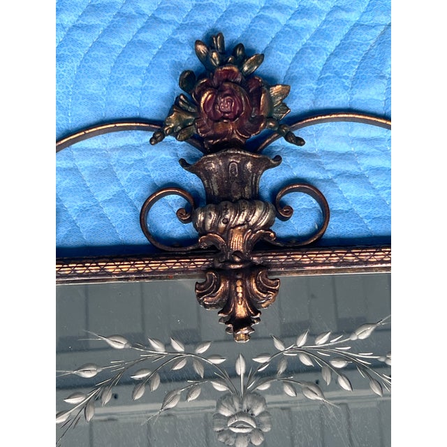 Early 20th Century Oscar Bach Style Marble Top Iron Console Iron Mirror For Sale - Image 17 of 18