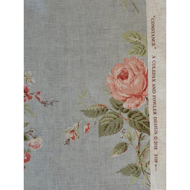 2020s Colefax and Fowler F4606-03 Color Old Blue 100% Linen Fabric Constance 1 1/2 Yards For Sale - Image 5 of 6