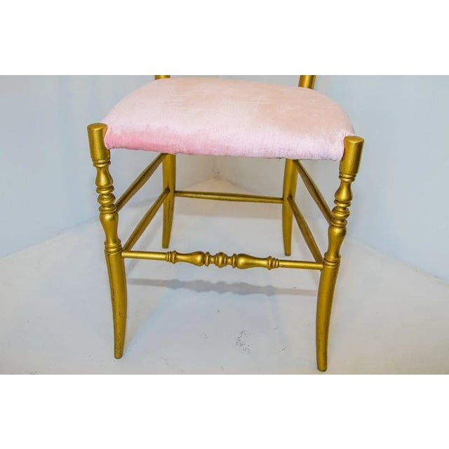 Wood 1960s Vintage Gilt Wood Chiavari Side Chair For Sale - Image 7 of 13
