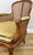 Vintage French Cane Upholstered Accent Carved Chair For Sale - Image 4 of 15