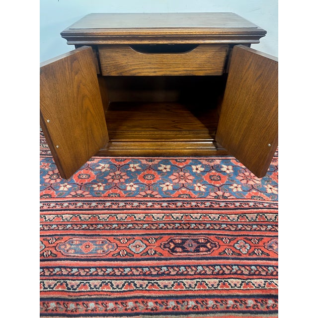 Wood 1960s Attributed to United Furniture Bed Side Table For Sale - Image 7 of 7