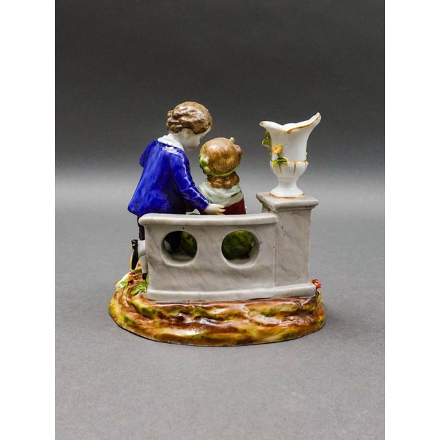 Mid 20th Century Von Schierholz Germany Boy & Girl With Lamb Porcelain Figurine 275 For Sale In Miami - Image 6 of 10