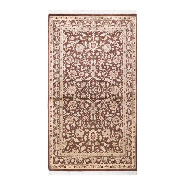 Brown Mogul, One-of-a-Kind Hand-Knotted Area Rug in Brown, 3' 1" x 5' 4" For Sale - Image 8 of 8