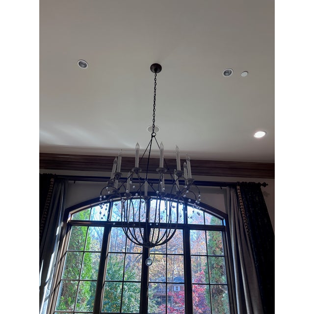 Metal Niermann Weeks 12 Arm Italian Chandelier For Sale - Image 7 of 12