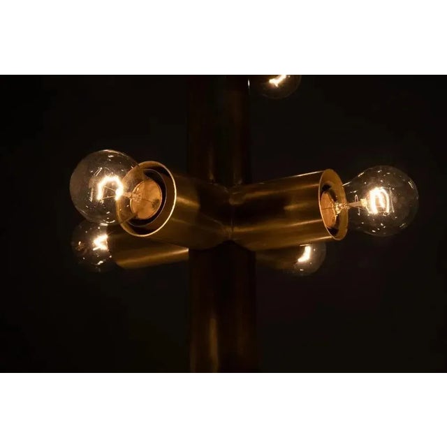 2020s NOIR Axe Chandelier, Metal with Brass Finish For Sale - Image 5 of 6