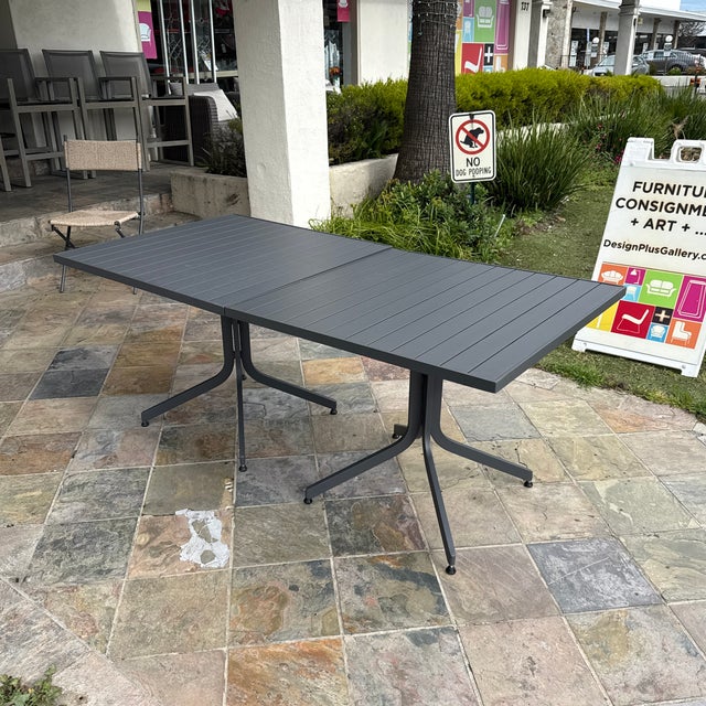 Charcoal Crate & Barrel Lanai Fliptop Outdoor Patio Dining Table For Sale - Image 8 of 12