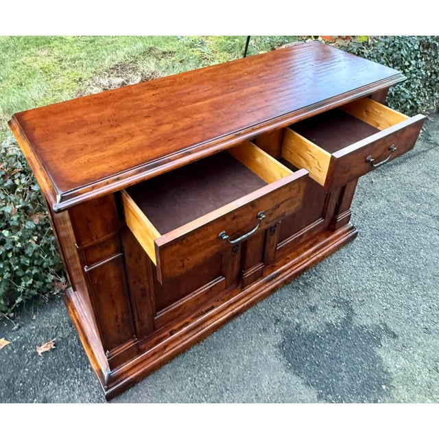 1990s 1990s Rustic Country English 2 Door Sideboard Credenza For Sale - Image 5 of 12