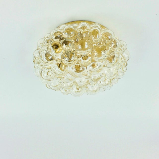 Stunning large bubble glass ceiling light/flush mount designed by helena tynell for limburg, germany's leading glasswork,...