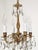 Antique 4 Arm 4 Light Glowing Graceful Brass Cut Lead Glass Crystal Chandelier ~ 4 Available For Sale - Image 9 of 12