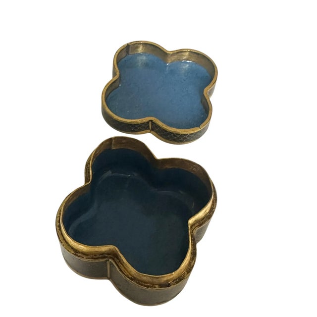 Mid 20th Century Vintage Cloisonné Trinket Box For Sale - Image 5 of 7