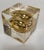Postmodern Lucite “Golden Egg” Paperweight, “For a Good Egg,” circa 1970s A playful and iconic vintage paperweight,...