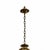 Lighting - Pair of ceiling lamps (155 cm). Portuguese, from the first half of the 20th century, with glass shades. Length:...