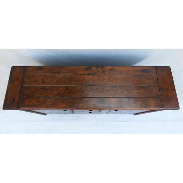 Vintage Brutalist Pine Sideboard by Silvio Coppola for Fratelli Montina, Italy, 1970s For Sale - Image 6 of 7