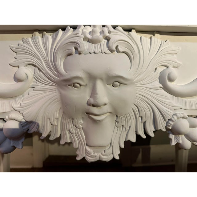 English Georgian Style Table Ornately Carved Faces and Lion Paws and Face in Manner of William Kent For Sale - Image 4 of 12