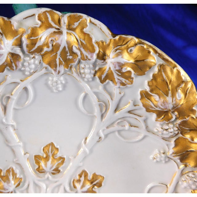 Meissen White and Gold Serving Bowl For Sale - Image 4 of 7