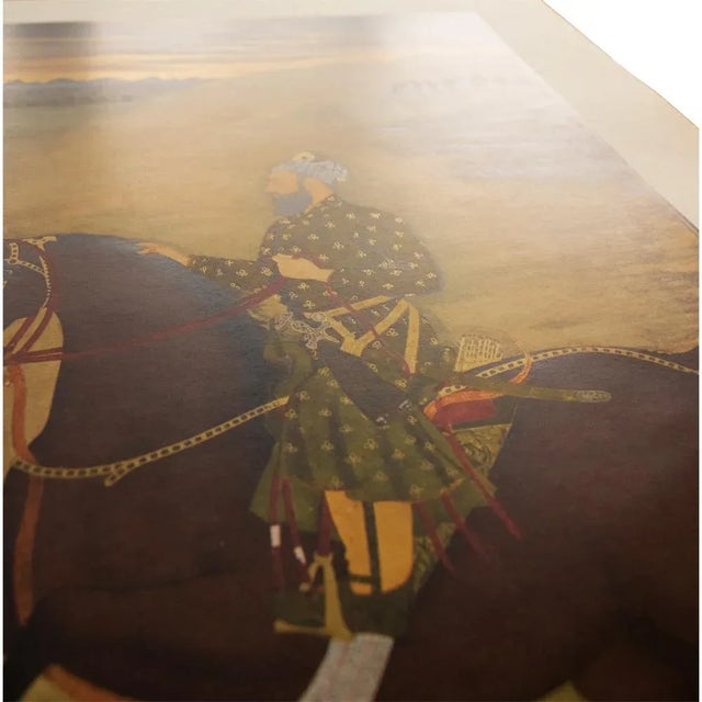 1950 Said Khan by Bitchitr Rai , Gold-Leafed Parisian Offset Lithograph For Sale In Dallas - Image 6 of 13