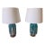 Mid 20th Century Ice Blue Mezza Murano Style Table Lamps- Pair For Sale