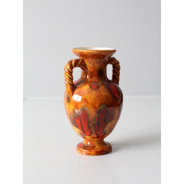 Contemporary Vintage Drip Glaze Vase For Sale - Image 3 of 9