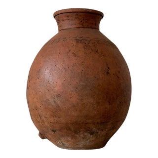 17th Century Spanish Red Terracotta Vessel, Vase, Planter With Low Tap For Sale