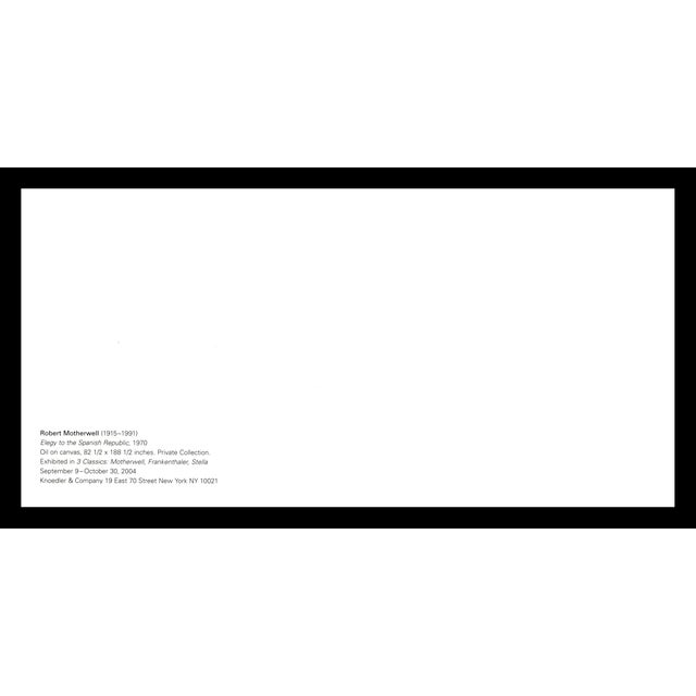 2004 Exhibition Announcement Prints "3 Classics: Motherwell, Frankenthaler, Stella" - Set of 4 For Sale In New York - Image 6 of 9