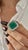 2010s Natural Emerald Diamond Ring Size 6.25 14k W Gold 13.14 TCW Certified For Sale - Image 5 of 18