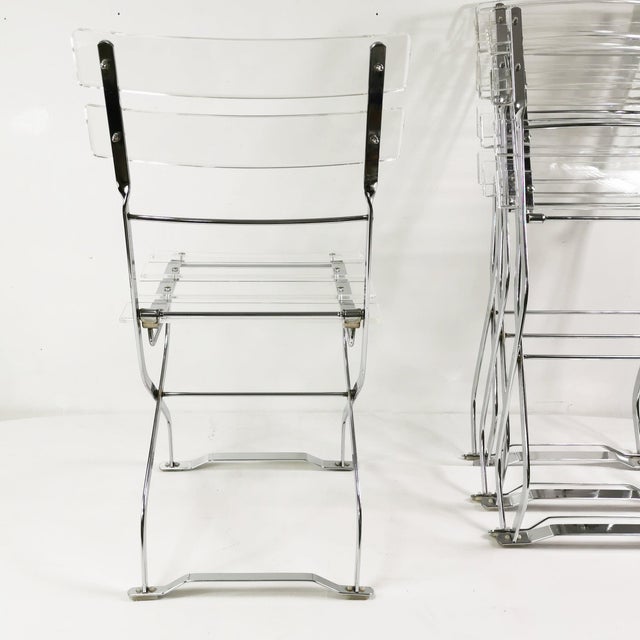 Vintage Folding Chairs from Maison & Jardin, 1970s, Set of 4 For Sale - Image 12 of 18