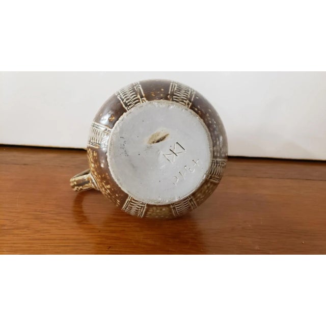 Circa 1890 German Raeren Stoneware Lidded Jug With Tudor Style Rose Seal For Sale - Image 9 of 11