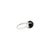 Art Nouveau Vintage Black Star & Zircon Ring in White Gold Setting, Size 8 For Sale - Image 3 of 13