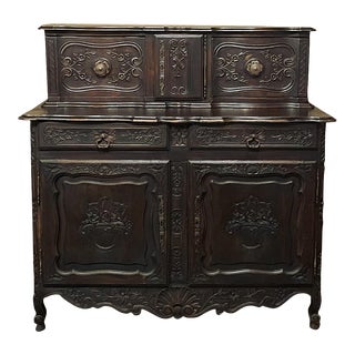 19th Century Country French Walnut Buffet a Glissant For Sale