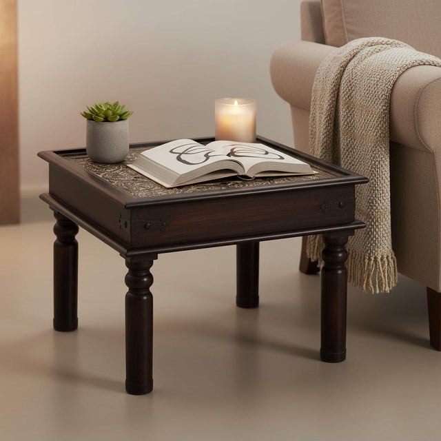 Dimensions: 24" W X 24" D X 18" H Features: • 100% solid wood end table • Entirely handmade by expert artisans • Mango...