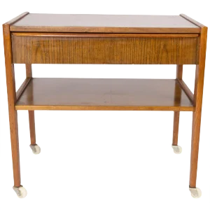 Small Danish Side Table with Drawer in Teak, 1960s