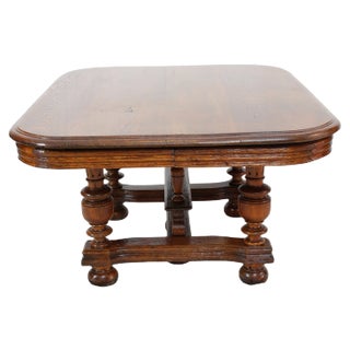 Antique Henry Deux Oak Coffee Table For Sale