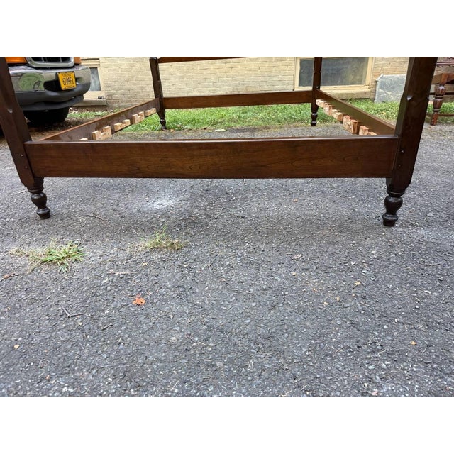 Vintage Stickley Federal Style 4 Poster Queen Size Bed Frame For Sale - Image 12 of 18