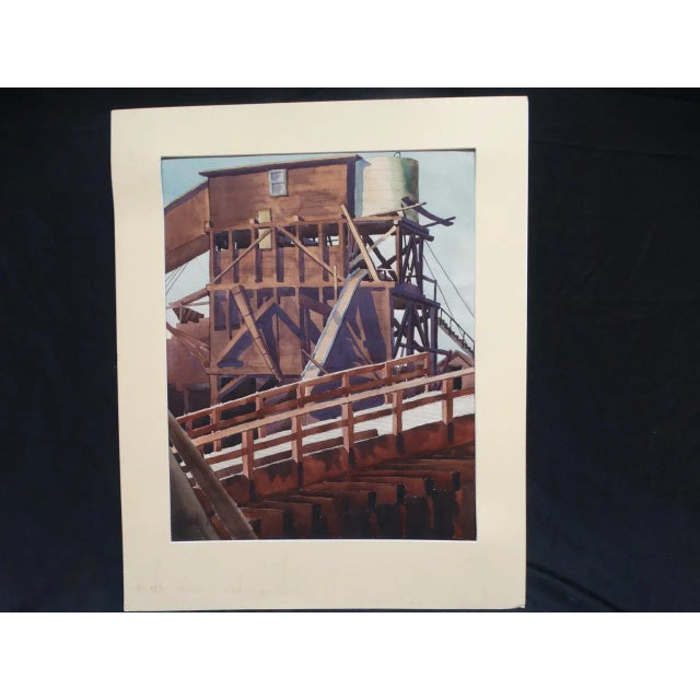 1949 Stanley Wood: Rock Crusher Painting For Sale - Image 9 of 9