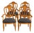Set of Four Vintage Universal Furniture Carved Wood Armchairs For Sale
