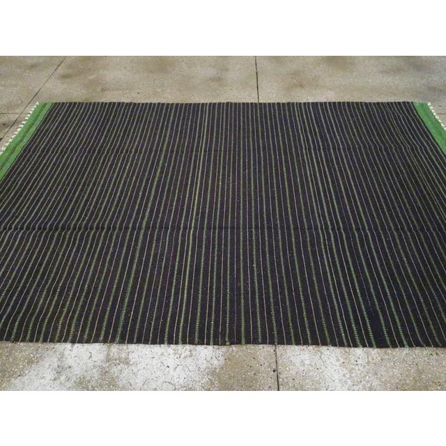 Mid 20th Century Galerie Shabab Collection Mid-20th Century, Handmade Turkish Flatweave Kilim Accent Rug For Sale - Image 5 of 9
