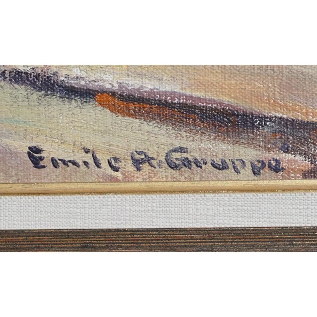 1960s Emile Albert Gruppe Hauling The Nets Oil on Canvas Painting For Sale In Dallas - Image 6 of 8