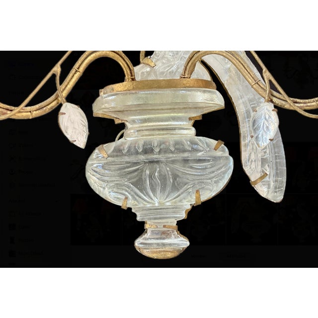 Silver Mid 20th Century French Baguès Style Two-Light "Bird and Foliage" Sconces, a Pair For Sale - Image 8 of 11