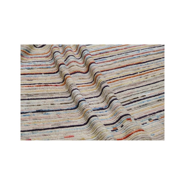 Multicolor Modern Wool Rug For Sale - Image 4 of 6