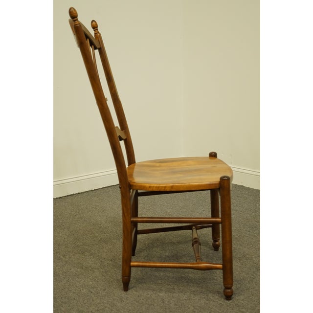 20th Century Traditional Nichols & Stone Solid Cherry Wheat/Sheaf Back