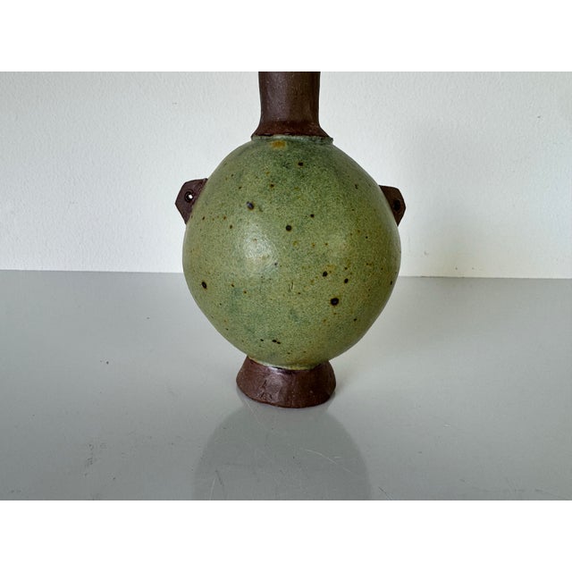Mid-Century Modern Vintage Small Handcrafted Pottery Vase For Sale - Image 3 of 9
